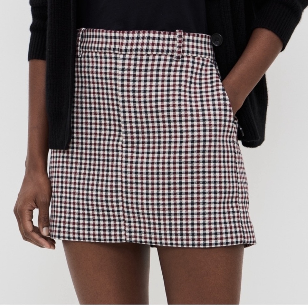 Madewell Checkered Skirt